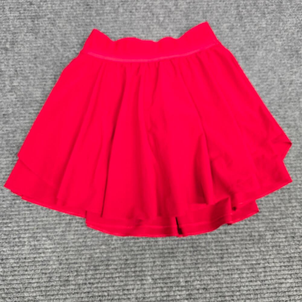 Lululemon Court Rival High Rise Skirt Womens 2 Carnation Red Long LW8ABJT